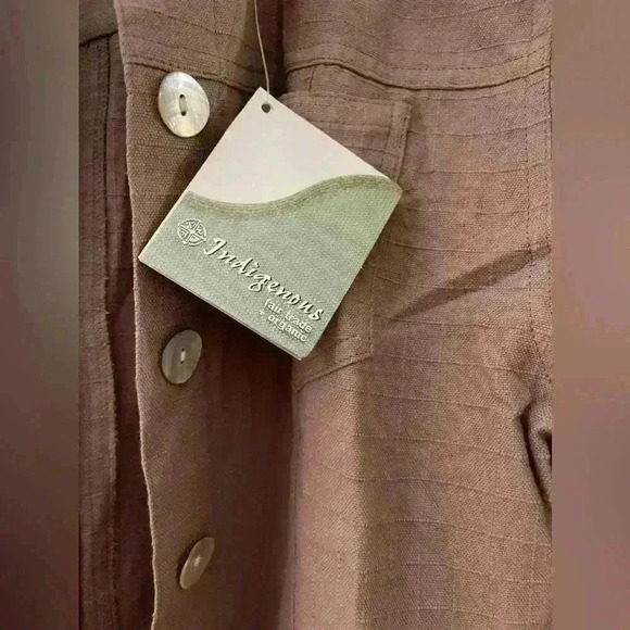 Indigenous one weave fair trade  organic cotton latte tango jacket size m - Picture 3 of 8